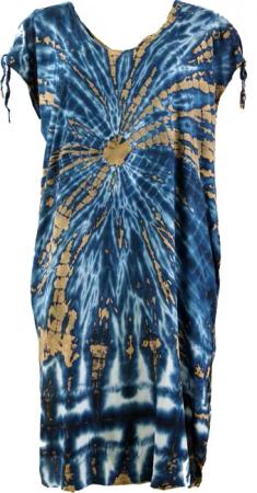 Guru-Shop Midikleid Boho Kaftan, langes Kurzarm