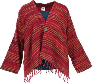 Guru-Shop Langjacke Bolero Jacke, legeres Boho