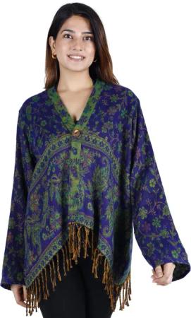 Guru-Shop Langjacke Bolero Jacke, legeres Boho