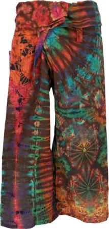Guru-Shop Relaxhose Batik Thai Fischerhose aus