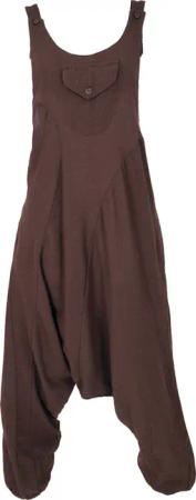 Guru-Shop Relaxhose Natürliche Boho Latzhose, Overall,