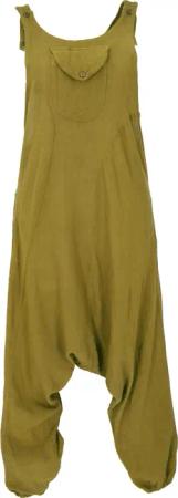 Guru-Shop Relaxhose Natürliche Boho Latzhose, Overall,