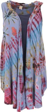 Guru-Shop Longbluse Unikat Batiktunika, Boho Cardigan