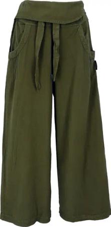 Guru-Shop Relaxhose Bequeme Palazzohose, Marlenehose -