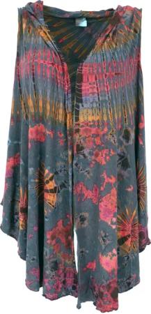 Guru-Shop Longbluse Unikat Batiktunika, Boho Cardigan