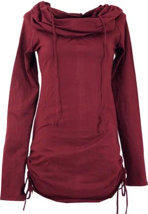 Guru-Shop Longsleeve Longshirt, Minikleid mit weiter