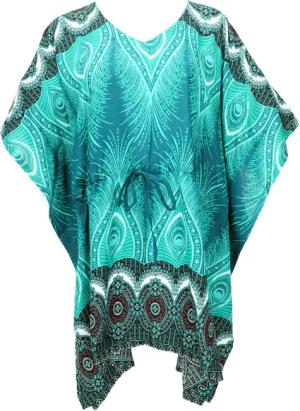 Guru-Shop Longbluse Poncho, Mandala Tunika, Boho