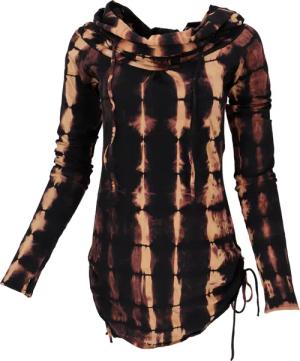 Guru-Shop Longsleeve Longshirt, Minikleid mit weiter