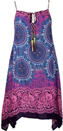 Guru-Shop Midikleid Boho Dashiki Midikleid, Trägerkleid,..