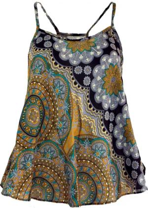Guru-Shop T-Shirt Boho Trägertop, Sommertop, Damentop,