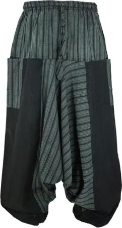 Guru-Shop Relaxhose Haremshose, gestreifte Patchwork Pluderhose,..
