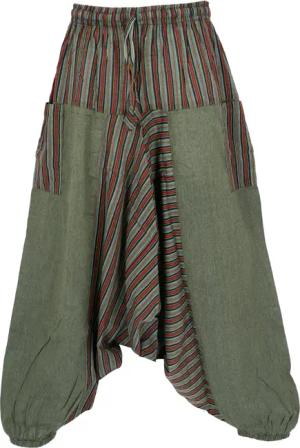 Guru-Shop Relaxhose Haremshose, gestreifte Patchwork Pluderhose,..