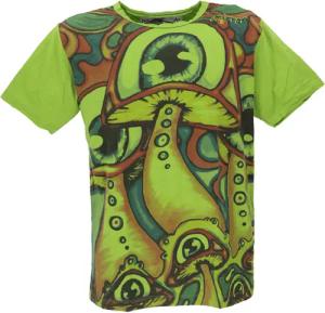 Guru-Shop T-Shirt Mirror T-Shirt - Mushroom/grün