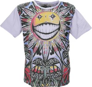 Guru-Shop T-Shirt Mirror T-Shirt - Happy