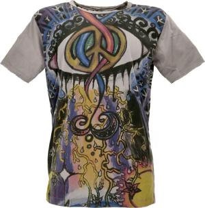 Guru-Shop T-Shirt Mirror T-Shirt - Peace