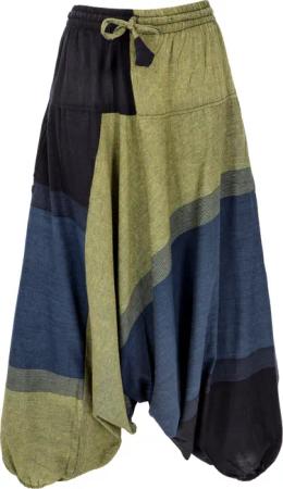 Guru-Shop Relaxhose Gestreifte Haremshose, Pluderhose, Boho..