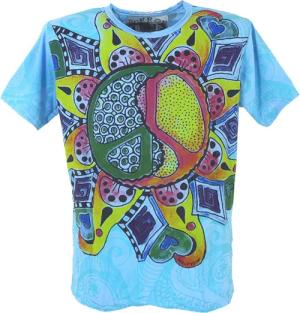 Guru-Shop T-Shirt Mirror T-Shirt - Peace