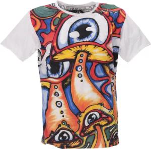 Guru-Shop T-Shirt Mirror T-Shirt - Mushroom/weiß