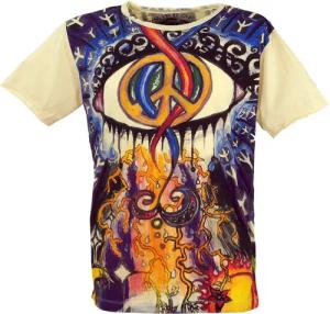 Guru-Shop T-Shirt Mirror T-Shirt - Peace