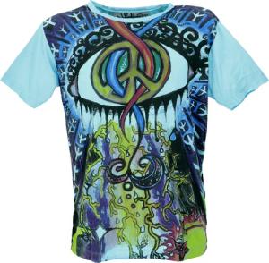 Guru-Shop T-Shirt Mirror T-Shirt - Peace