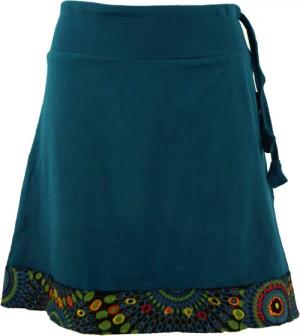 Guru-Shop Minirock Minirock mit besticktem Saum,