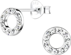 ALEXANDER YORK Paar Ohrstecker KREIS Kristall,