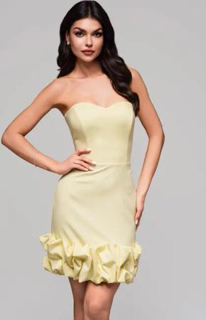 OMBRE Abendkleid Kurzes Kleid mit Rüschen