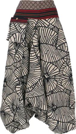 Guru-Shop Relaxhose Bedruckte Haremshose, Pluderhose mit