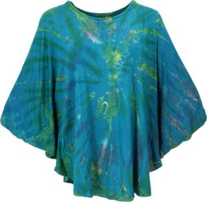 Guru-Shop Longbluse Batik Poncho, Tunika, Unikat