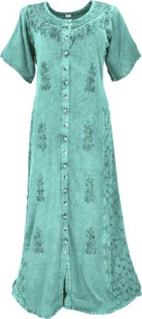 Guru-Shop Midikleid Besticktes indisches Hippie Kleid