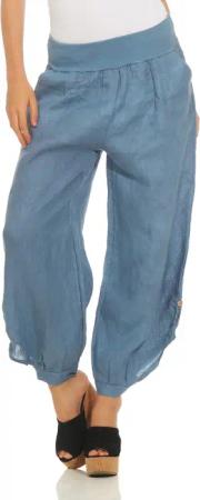 Mississhop Leinenhose 100 % Leinen Sommerhose,