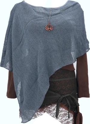 Guru-Shop Langjacke Goa Poncho, Sommerponcho, Festival
