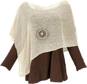 Guru-Shop Langjacke Goa Poncho, Sommerponcho, Festival