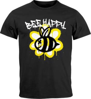 Neverless Print-Shirt Herren T-Shirt Aufdruck Bee