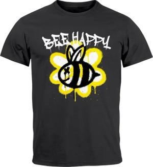 Neverless Print-Shirt Herren T-Shirt Aufdruck Bee