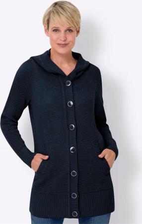 Sieh an! Strickjacke Kapuzenstrickjacke