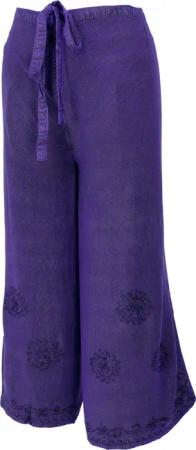 Guru-Shop Relaxhose Palazzohose, langer Boho Hosenrock,