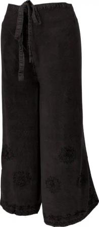 Guru-Shop Relaxhose Palazzohose, langer Boho Hosenrock,