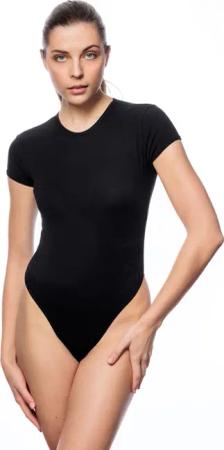 Evoni Body Damen Kurzarmbody mit hohem