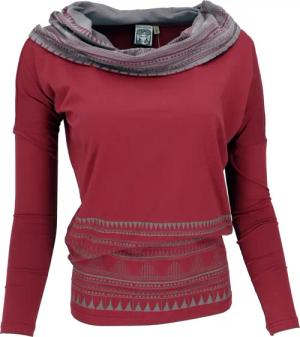 Guru-Shop Longsleeve Lockeres Longshirt aus Bio-Baumwolle,
