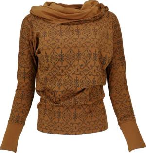 Guru-Shop Longsleeve Lockeres Longshirt aus Bio-Baumwolle,