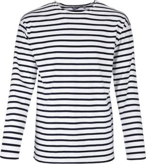 modAS Rundhalsshirt Herren Shirt Bretonisches Streifenshirt