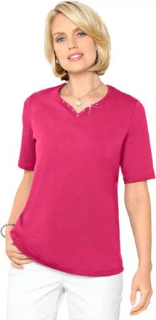 GOLDNER T-Shirt T-Shirt mit charmantem Ausschnitt