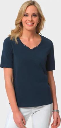 GOLDNER T-Shirt T-Shirt mit charmantem Ausschnitt