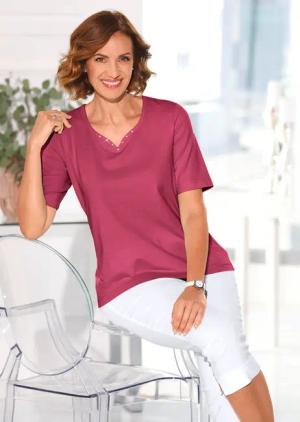 GOLDNER T-Shirt T-Shirt mit charmantem Ausschnitt
