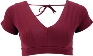 Guru-Shop T-Shirt Choli Top, bauchfreies Top