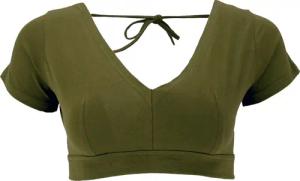 Guru-Shop T-Shirt Choli Top, bauchfreies Top