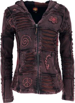 Guru-Shop Langjacke Goa Patchwork Jacke, Boho