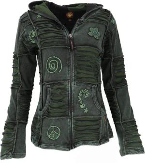 Guru-Shop Langjacke Goa Patchwork Jacke, Boho
