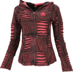 Guru-Shop Langjacke Goa Patchwork Jacke, Boho
